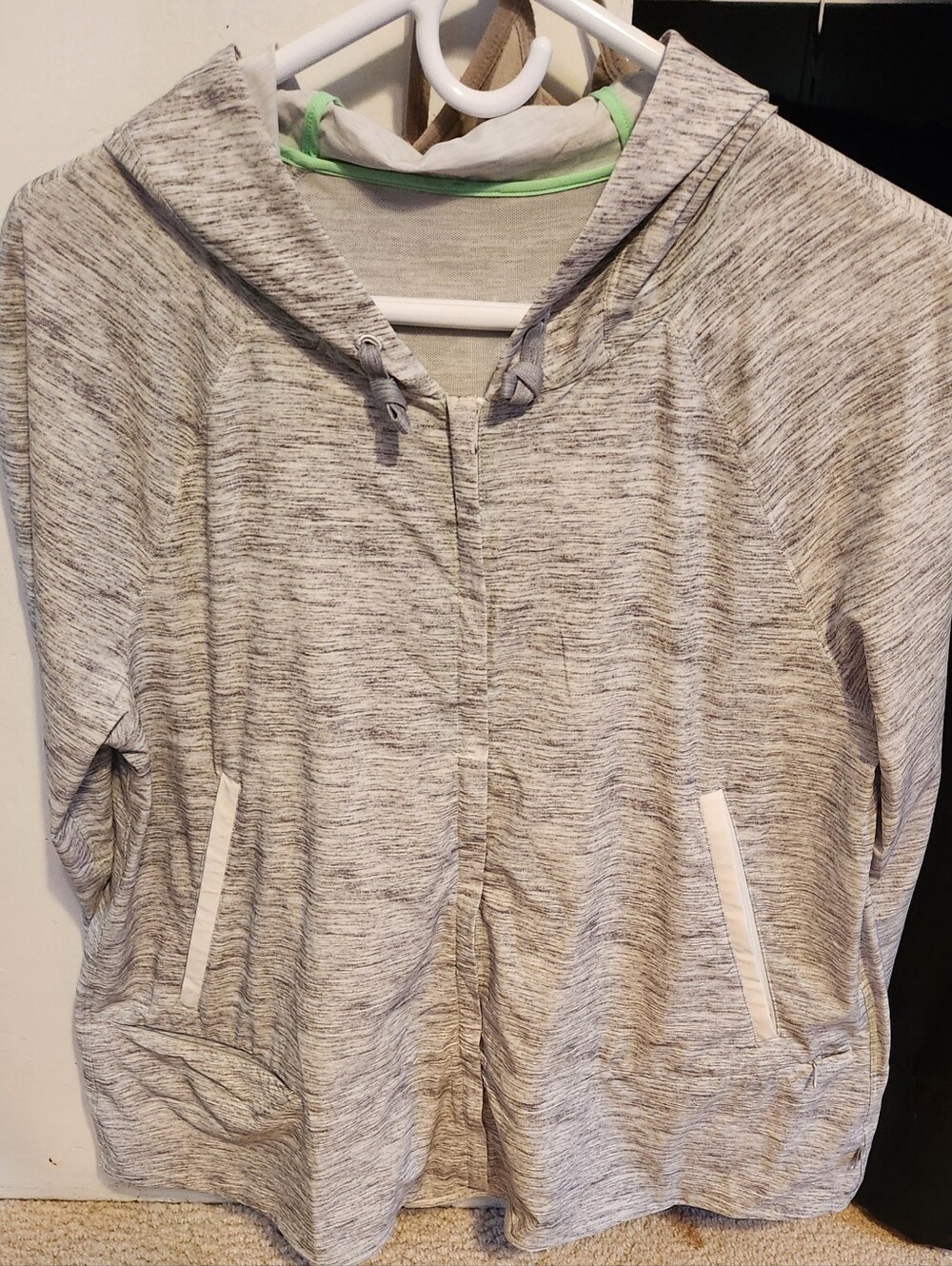 lululemon athletica Light Gray Marled Full-Zip Hoodie Size 1X